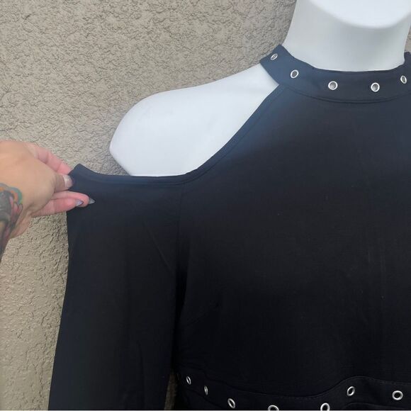 NWT Killstar crimira cold shoulder black dress Sz 2XL halloween costume - Picture 7 of 11